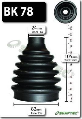 Shaftec BK78 - Joint-soufflet, arbre de commande droxauto.com