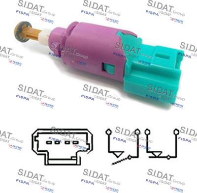 Sidat 5.140103A2 - Interrupteur des feux de freins droxauto.com