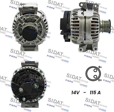 Sidat A12BH0140A2 - Alternateur droxauto.com