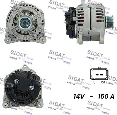 Sidat A12BH1020A2 - Alternateur droxauto.com
