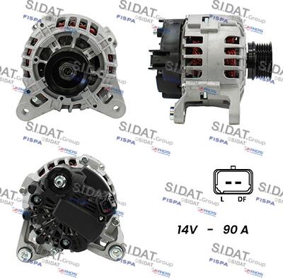 Sidat A12VA0425A2 - Alternateur droxauto.com