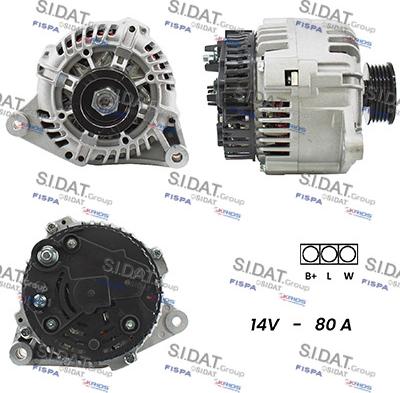 Sidat A12VA0520A2 - Alternateur droxauto.com