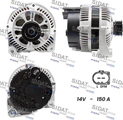 Sidat A12VA0053A2 - Alternateur droxauto.com