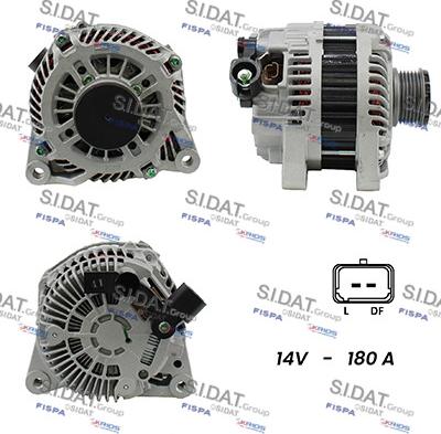 Sidat A12VA0124A2 - Alternateur droxauto.com