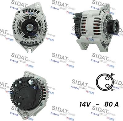 Sidat A12VA0800A2 - Alternateur droxauto.com