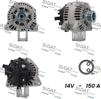Sidat A12VA1017A2 - Alternateur droxauto.com