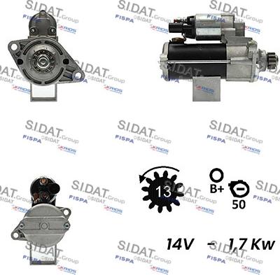 Sidat S12BH0450A2 - Démarreur droxauto.com