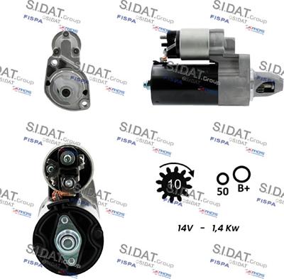 Sidat S12BH0472 - Démarreur droxauto.com