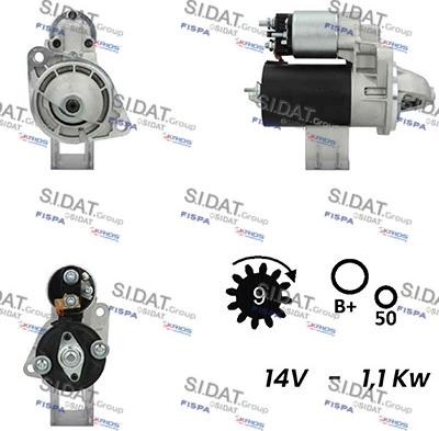 Sidat S12BH0529A2 - Démarreur droxauto.com