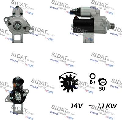 Sidat S12BH0601A2 - Démarreur droxauto.com
