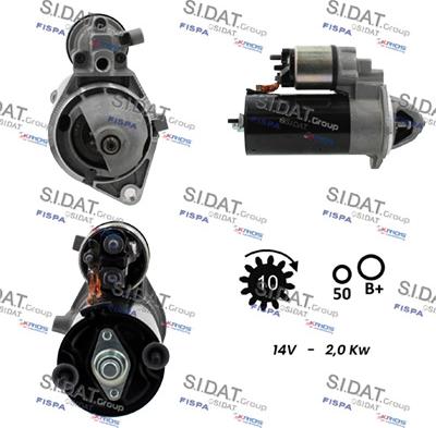 Sidat S12BH0066 - Démarreur droxauto.com