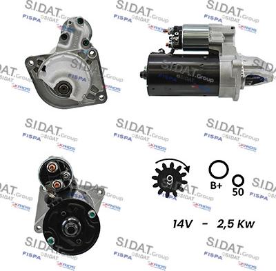 Sidat S12BH0008A2 - Démarreur droxauto.com