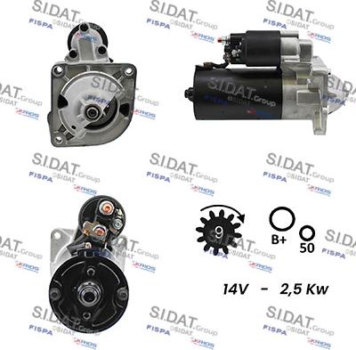 Sidat S12BH0003A2 - Démarreur droxauto.com