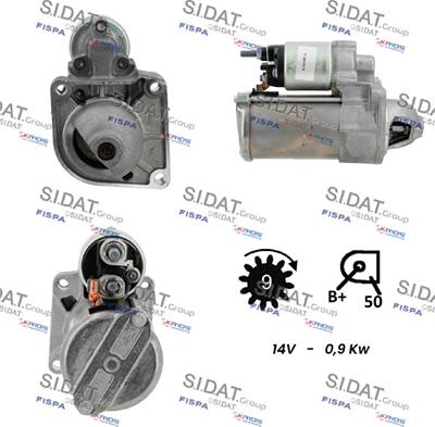 Sidat S12BH0018 - Démarreur droxauto.com