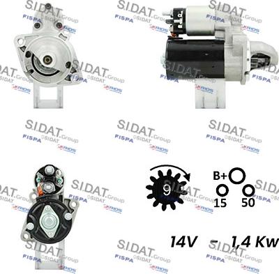 Sidat S12BH0089A2 - Démarreur droxauto.com