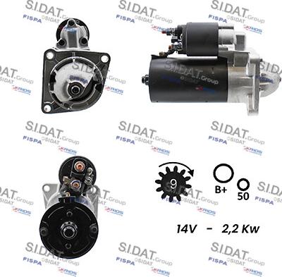 Sidat S12BH0020A2 - Démarreur droxauto.com
