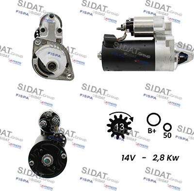 Sidat S12BH0189A2 - Démarreur droxauto.com