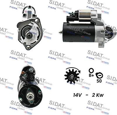 Sidat S12BH0170A2 - Démarreur droxauto.com
