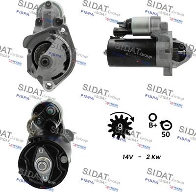 Sidat S12BH0170 - Démarreur droxauto.com
