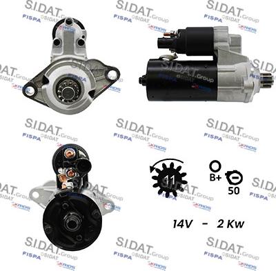 Sidat S12BH0177A2 - Démarreur droxauto.com