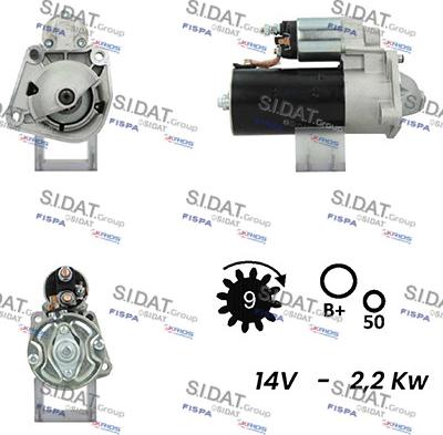 Sidat S12BH0392A2 - Démarreur droxauto.com