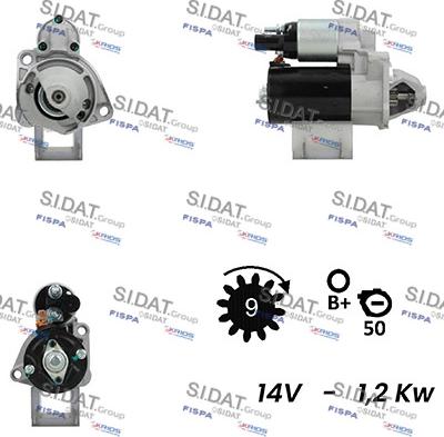 Sidat S12BH0248A2 - Démarreur droxauto.com