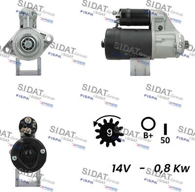 Sidat S12BH0242A2 - Démarreur droxauto.com