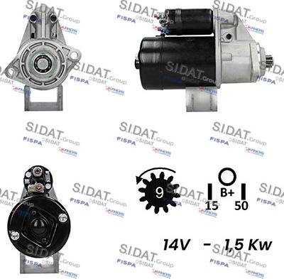 Sidat S12BH0258A2 - Démarreur droxauto.com