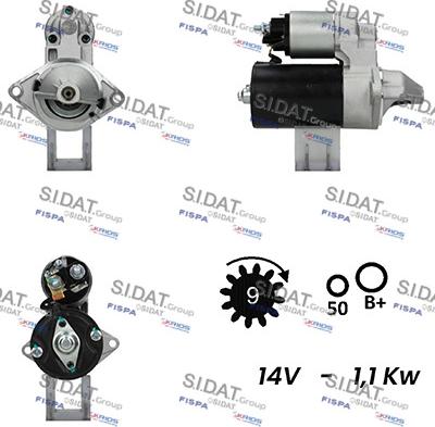 Sidat S12BH0203A2 - Démarreur droxauto.com