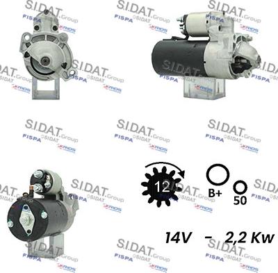 Sidat S12BH0743A2 - Démarreur droxauto.com