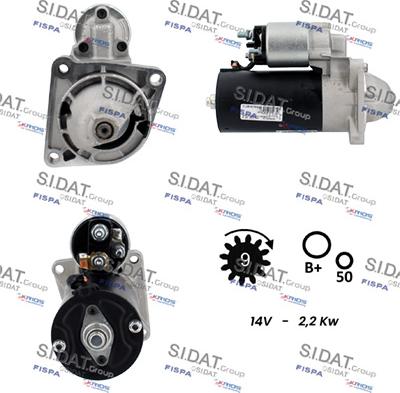 Sidat S12BH0789A2 - Démarreur droxauto.com