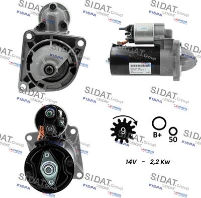 Sidat S12BH0789 - Démarreur droxauto.com