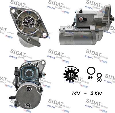 Sidat S12DE0593A2 - Démarreur droxauto.com