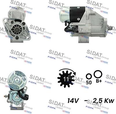 Sidat S12DE0166A2 - Démarreur droxauto.com