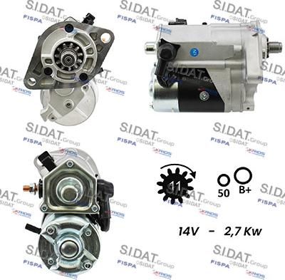 Sidat S12DE0137A2 - Démarreur droxauto.com
