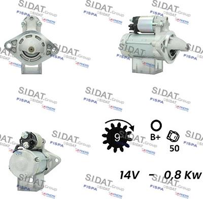 Sidat S12DE0227A2 - Démarreur droxauto.com