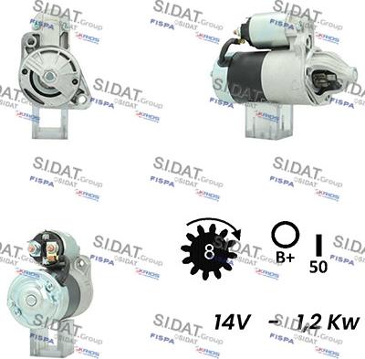 Sidat S12MH0553A2 - Démarreur droxauto.com