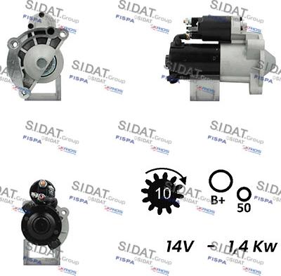 Sidat S12MH0005A2 - Démarreur droxauto.com