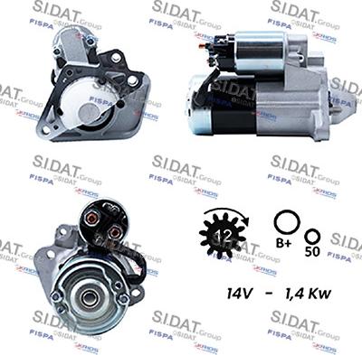 Sidat S12MH0012 - Démarreur droxauto.com