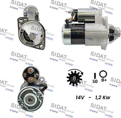 Sidat S12VA0552A2 - Démarreur droxauto.com