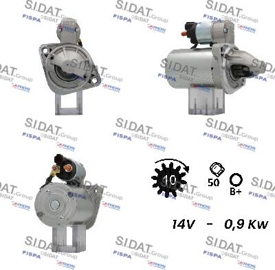 Sidat S12VA0561A2 - Démarreur droxauto.com