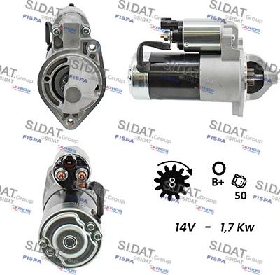 Sidat S12VA0086A2 - Démarreur droxauto.com