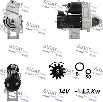 Sidat S12VA0363A2 - Démarreur droxauto.com