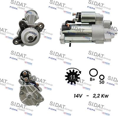 Sidat S12VS0036 - Démarreur droxauto.com