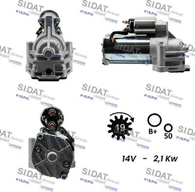 Sidat S12VS0032A2 - Démarreur droxauto.com