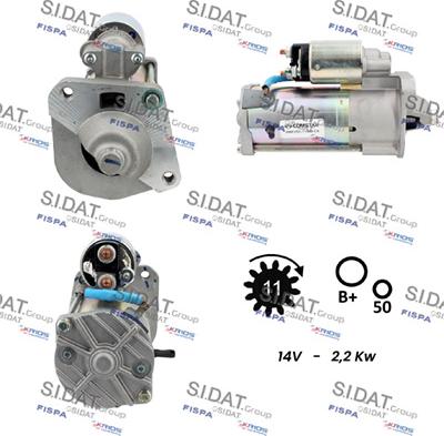 Sidat S12VS0160 - Démarreur droxauto.com
