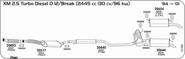 Sigam CI083 - Échappement droxauto.com