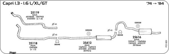 Sigam FO001 - Échappement droxauto.com