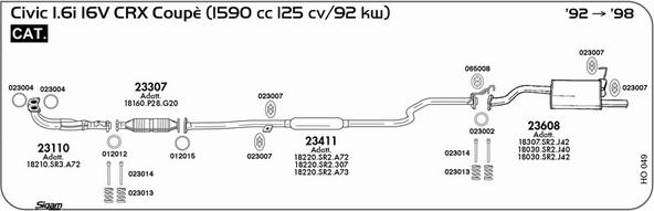 Sigam HO049 - Échappement droxauto.com