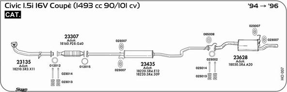 Sigam HO037 - Échappement droxauto.com